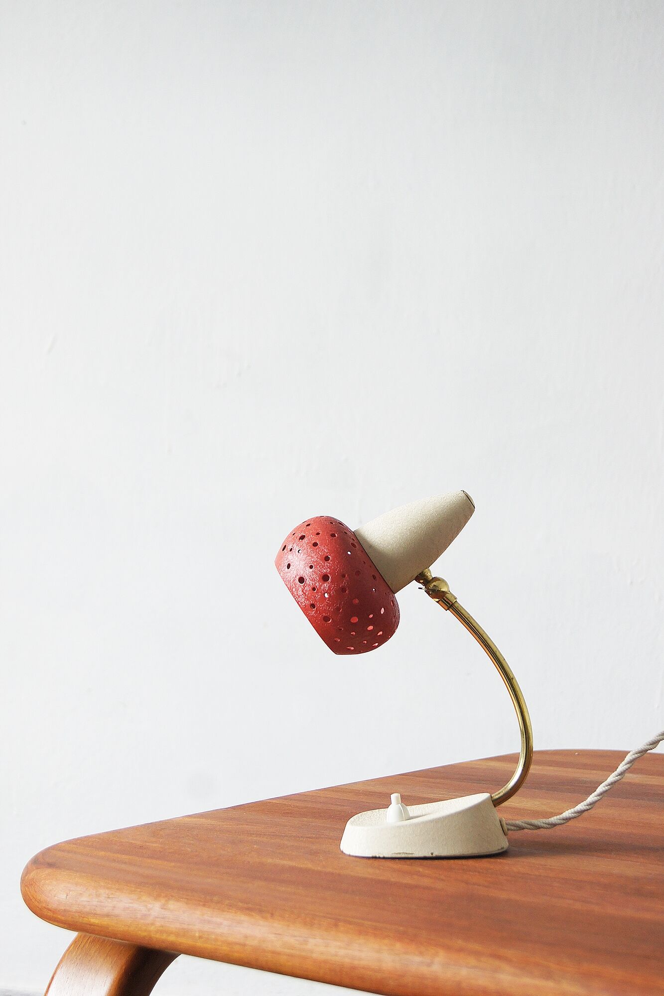 Mid-Century Red Table Lamp from Gebrüder Cosack, 1950s
