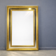 Miroir vintage en bois doré XL, années 1970