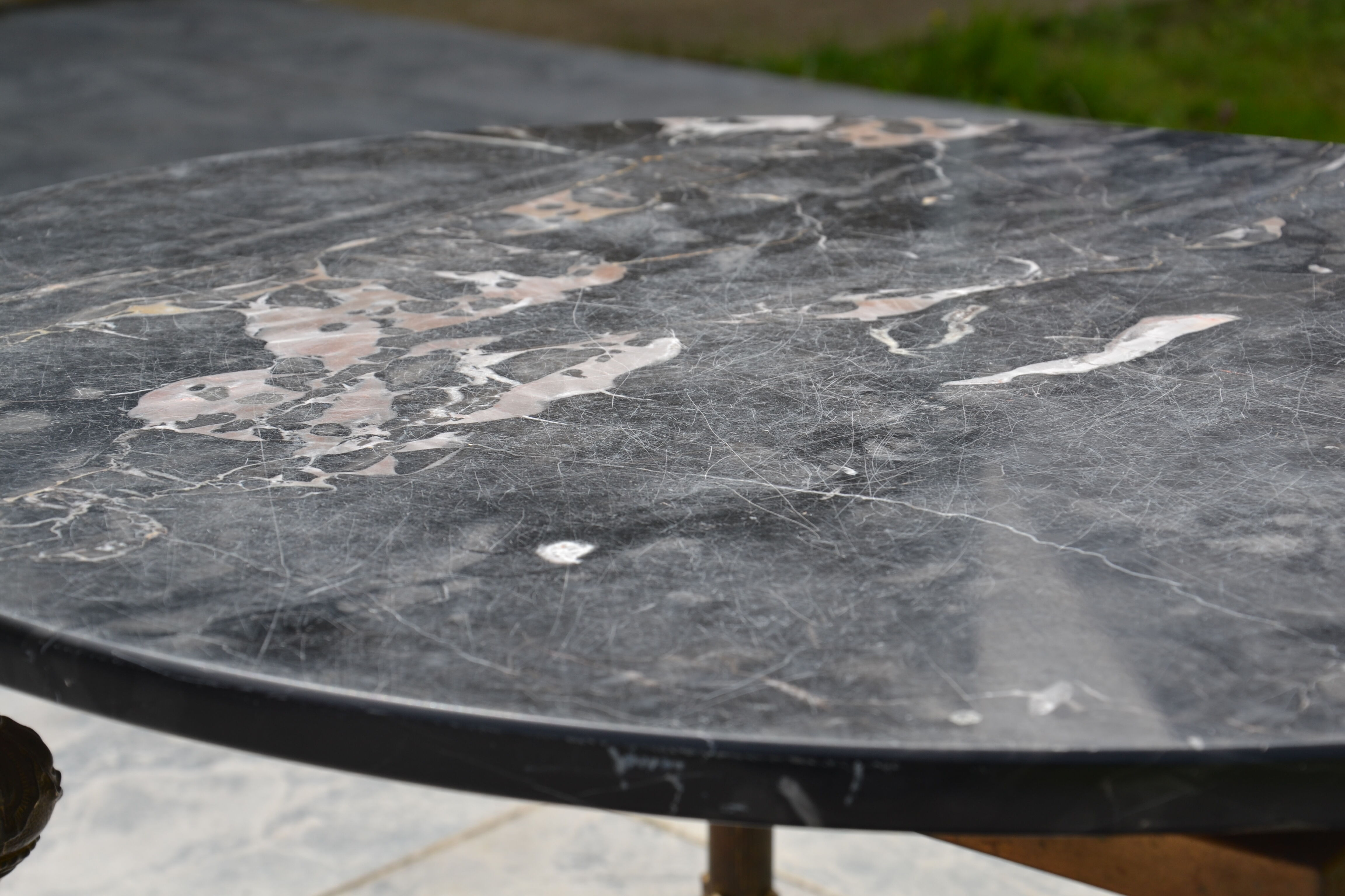 Black marble coffee table