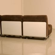 3 chauffeuses "Concha" en velours marron par Jo Otterpohl pour COR