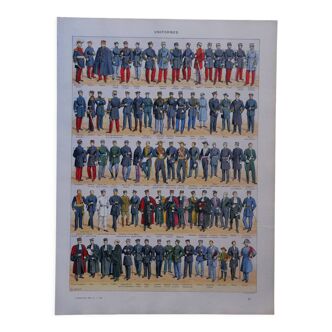 Original lithograph on uniforms