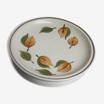 4 assiettes motif floral de gien