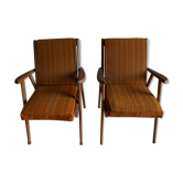 Paire de fauteuils 70's