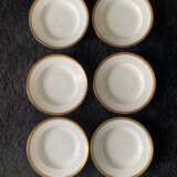 Limoges porcelain flat plates and gilding