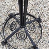 Large Art Deco Red Stained Glass Floor Lamp