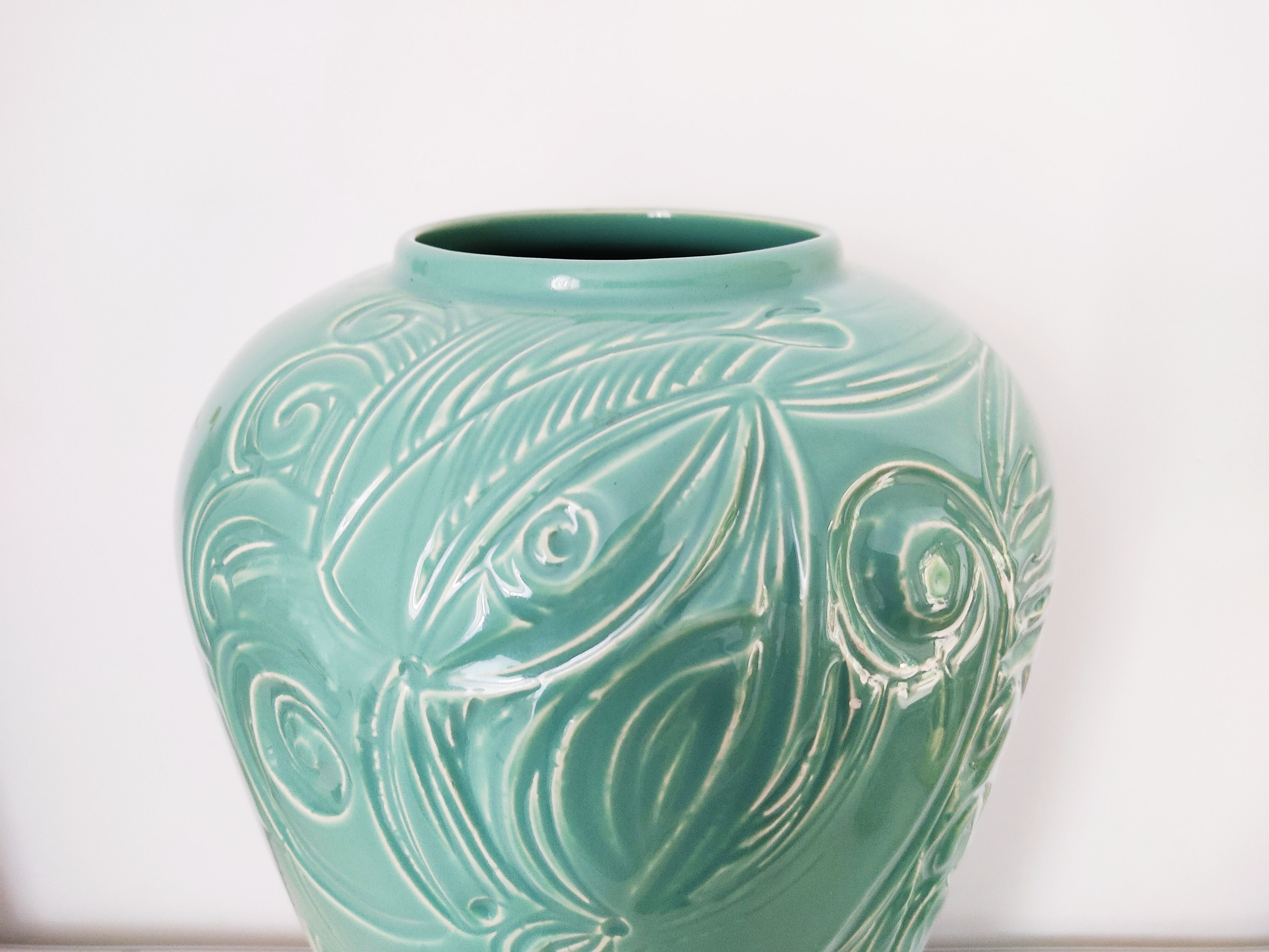 Vase Secla turquoise céramique portugaise