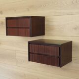 Set of hanging bedside cabinets, Danish design, 1970s, production: Denmark