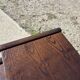 Set 3 vintage dark wooden nesting tables 1970s brutalist
