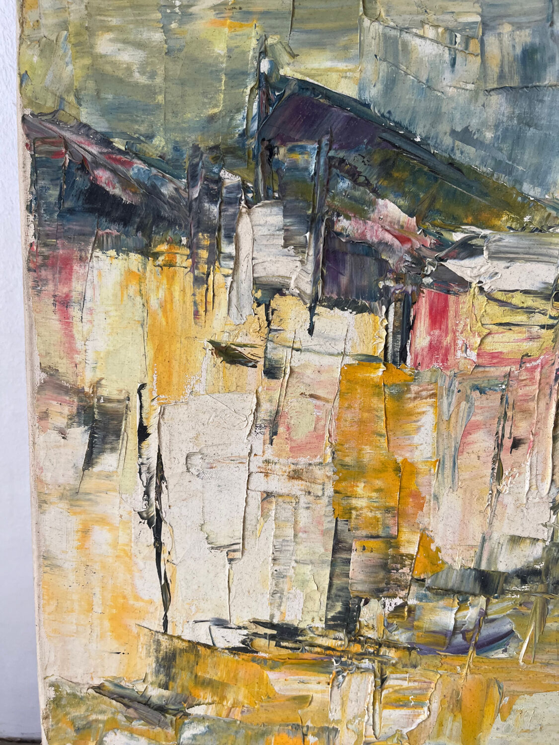 Main Street, knife technique, signed M Attal 1974