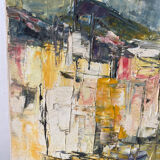 Main Street, knife technique, signed M Attal 1974