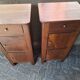 Pair of bedside commodes in walnut. Italy circa 1700s