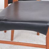 Teak and leather chairs by Arne Wahl Iversen for Glyngøre Stolefabrik, 1960