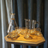 Water service or orangeade carafes and glasses