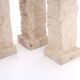 Set of 3 travertine column candle holders Marble Art Marta