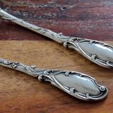 Ravinet d'Enfert: 12 small spoons in solid silver and vermeil, Rococo