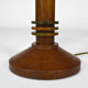 Pair of art deco lamps in wood and patinated bronze around 1930