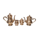 Tea and coffee service 4 pieces brass