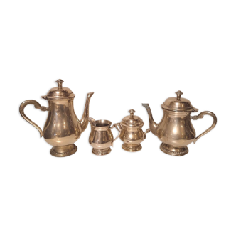 Tea and coffee service 4 pieces brass