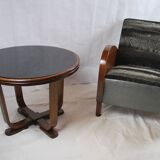 Chair & table low mid-century custom