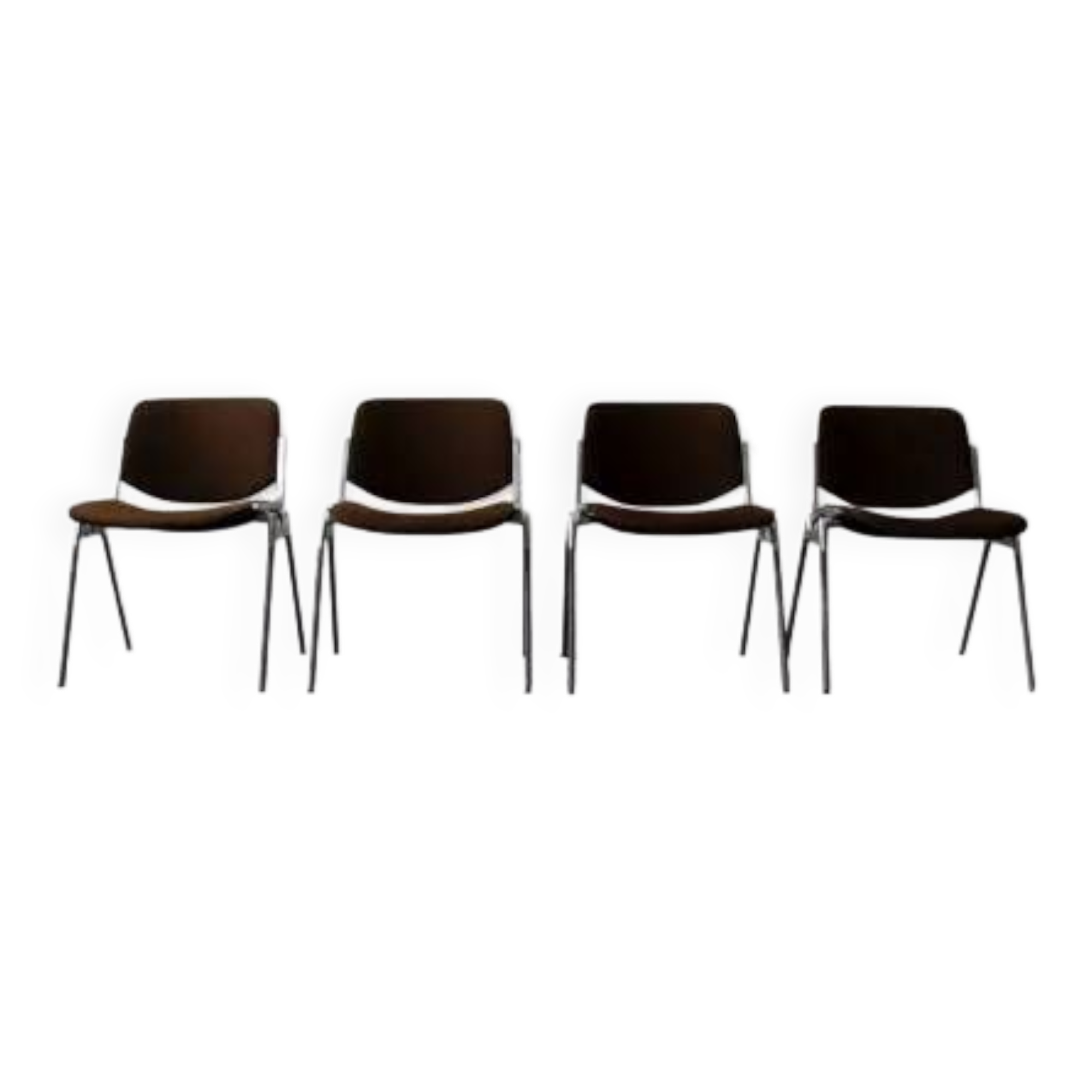 Set of 4 DSC 106 chairs by Giancarlo Piretti for Castelli, Italy, 70s