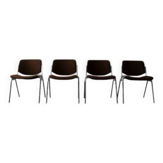 Lot de 4 chaises DSC 106 par Giancarlo Piretti pour Castelli, Italie, 70