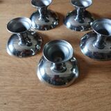 5 coupes à glace anciennes en inox