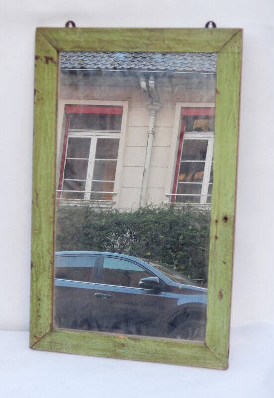 Old tech green mirror