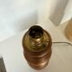 1950s turned oak wood table lamp