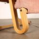Vintage armchair from the 1970s in wood and fabric, Italy.