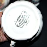 Obernai coffee service in sarreguemines earthenware coffee maker sugar bowl and milk