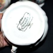 Obernai coffee service in sarreguemines earthenware coffee maker sugar bowl and milk