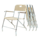 4 chaises de jardin pliantes en osier Tossa de style mid-century par Hilbrant, Italie, années 1960.