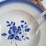 Blue Badonviller Art Deco Deep Dish