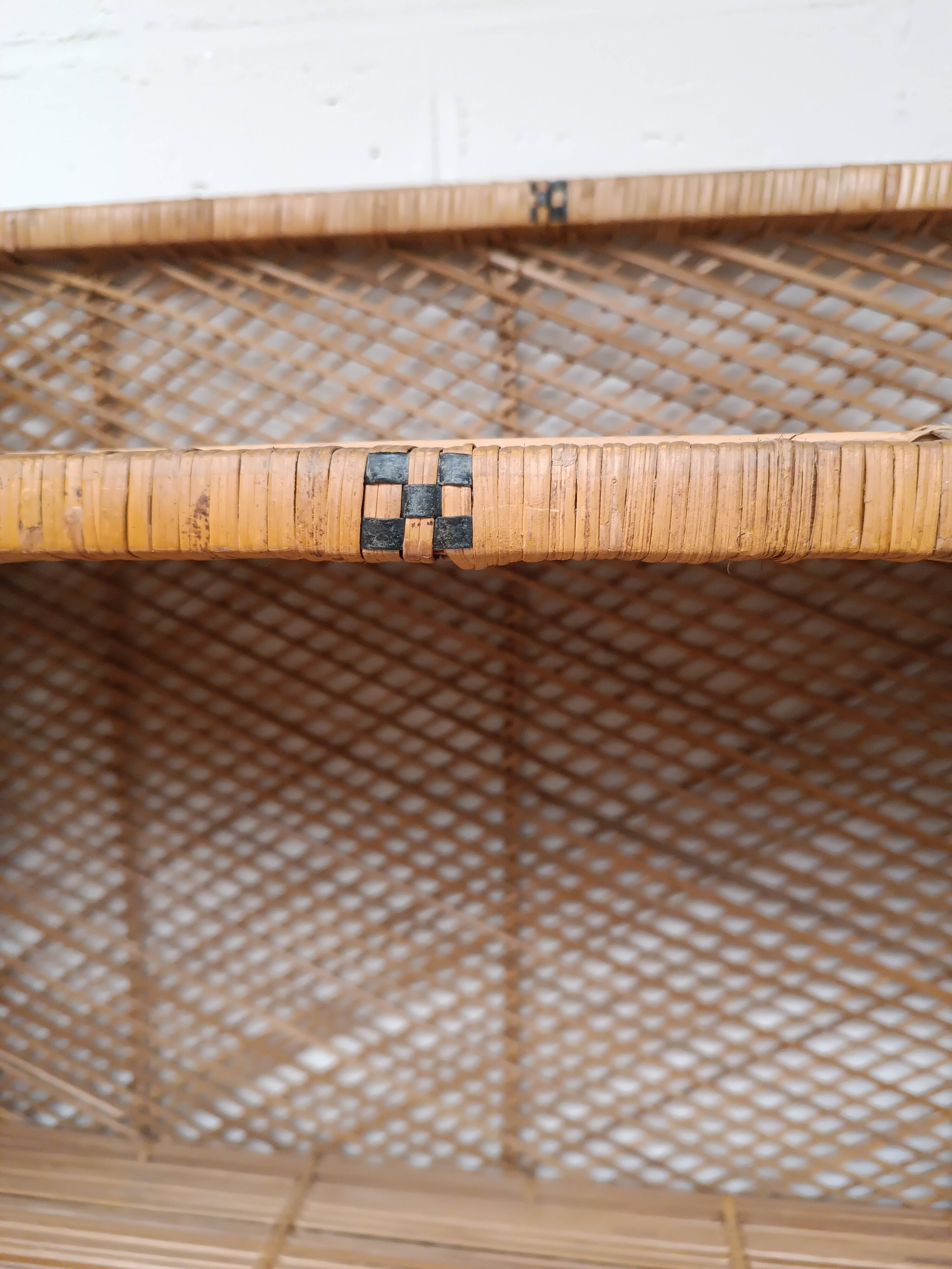 Vintage rattan shelf