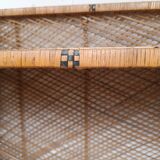 Vintage rattan shelf