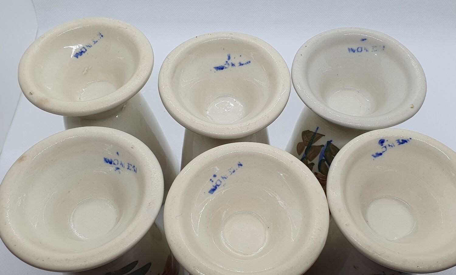 6 hand-painted mazagrans