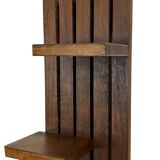 étagère murale vintage support à plantes, décoration bois de chêne