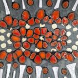 Oblong ceramic cut by perignem circa 1960