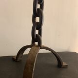 Brutalist chain-shaped candle holder