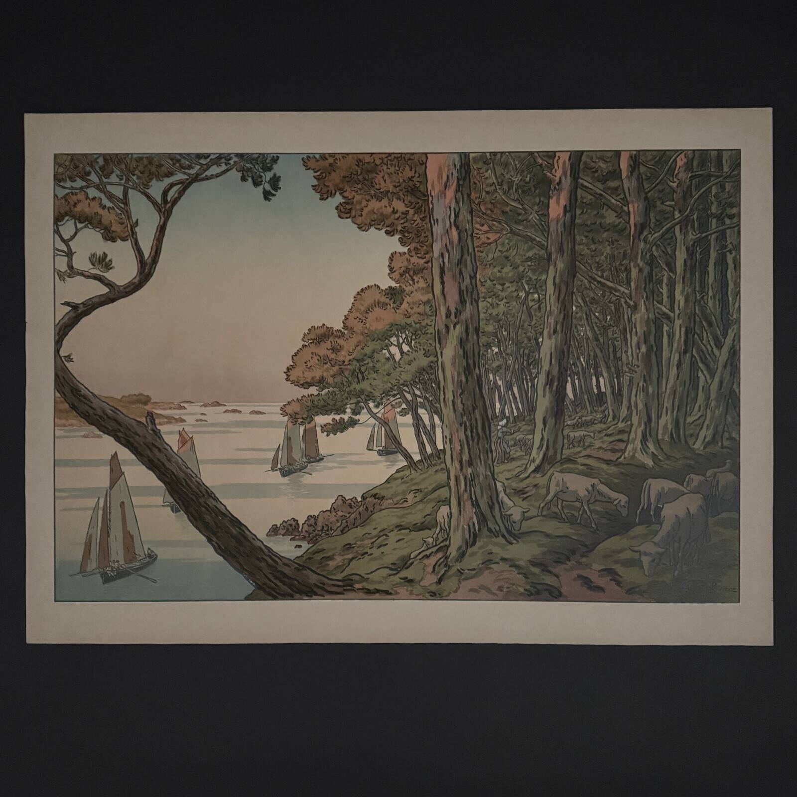 Lithograph by Henri Rivière Aspects of Nature - Summer Evening