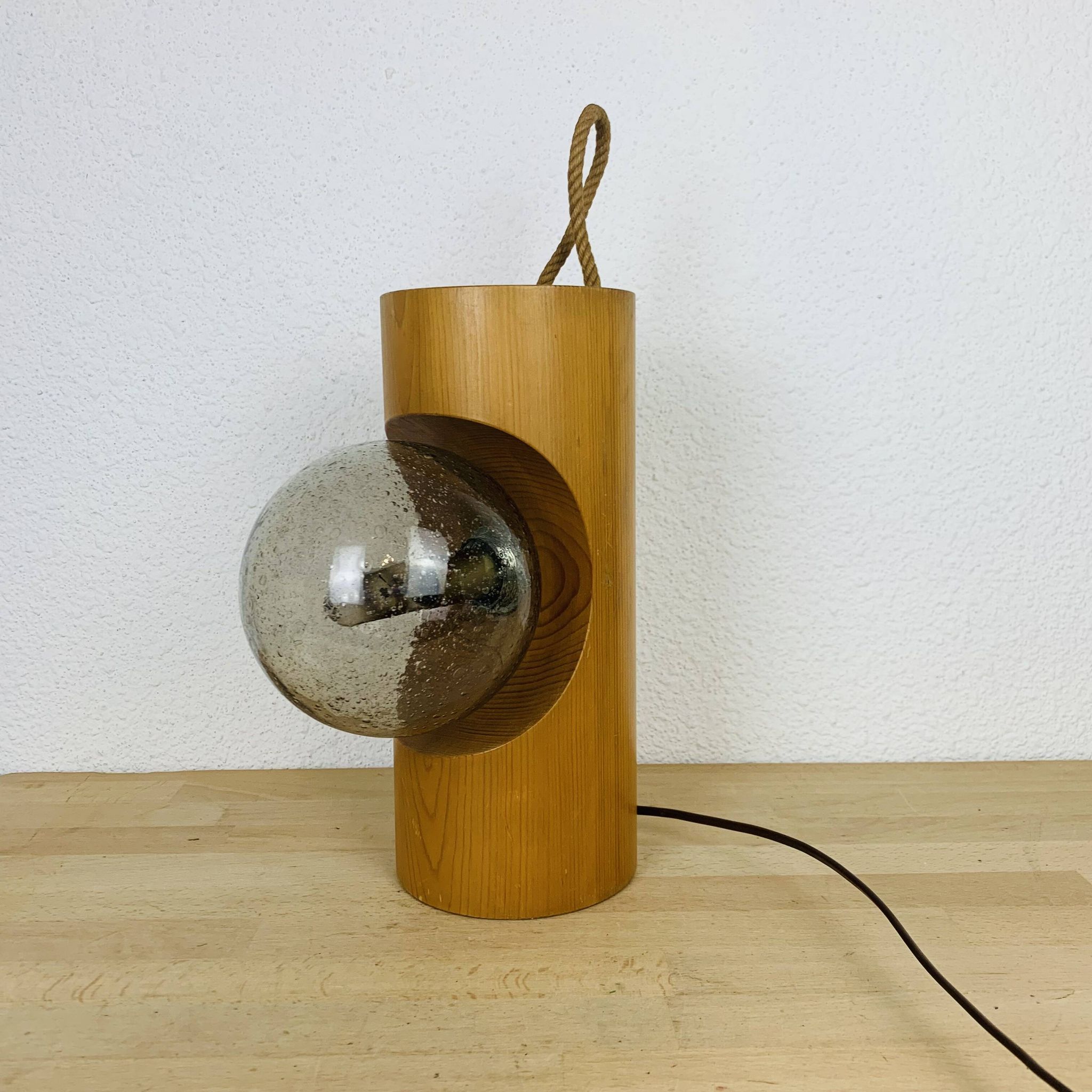 Lampe brutaliste Temde Leuchten années 70