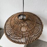 60s Ufo pendant light in Italian wicker