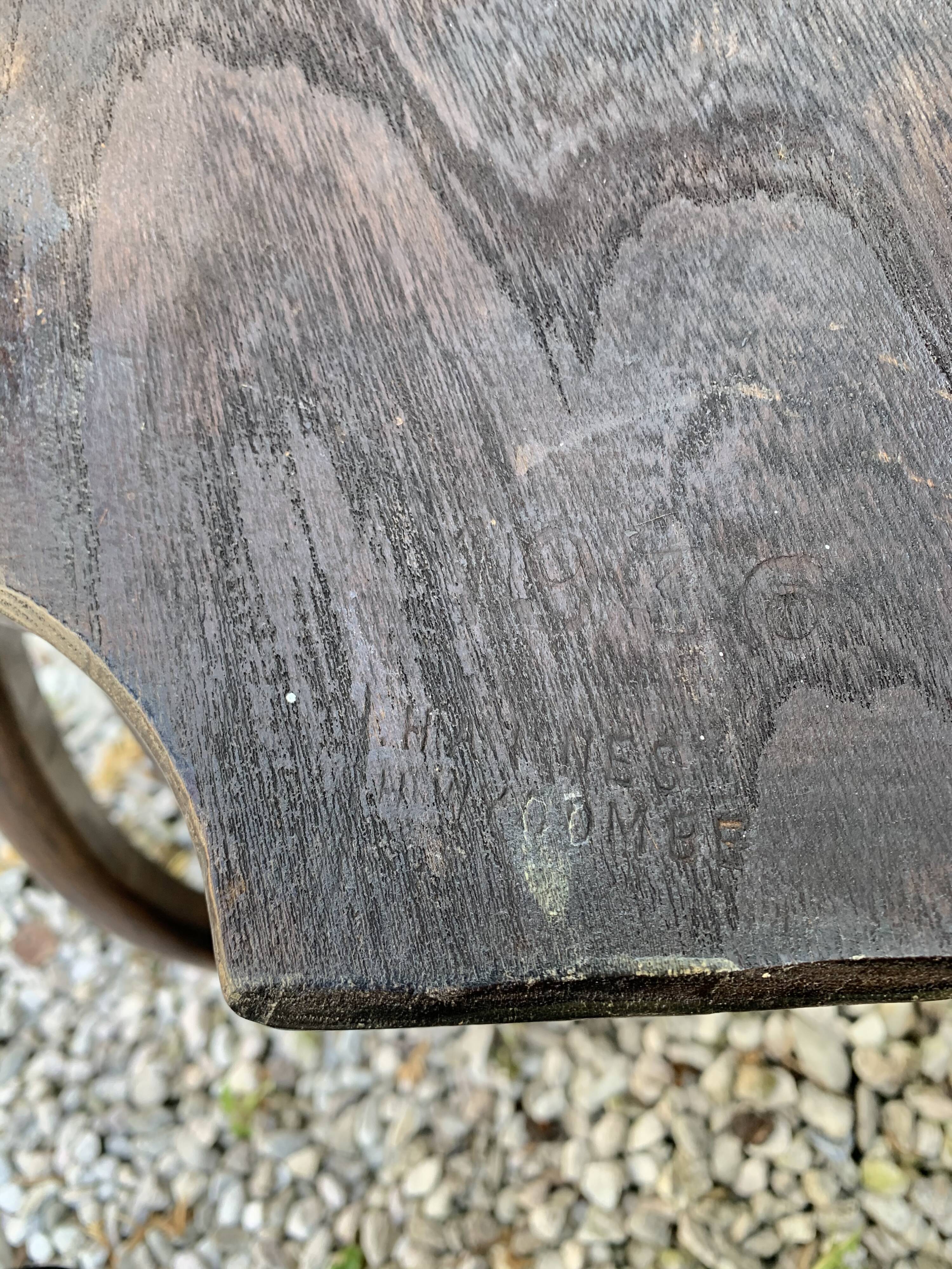 6 Windsor chairs stamped
