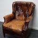 Fauteuil club vintage hollandais en cuir