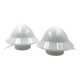 Space age Set of 2 opaline glass table Lamps, Italy 1970s
