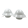 Space age Set of 2 opaline glass table Lamps, Italy 1970s