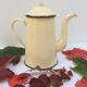 Cafetière émaillée jaune pâle