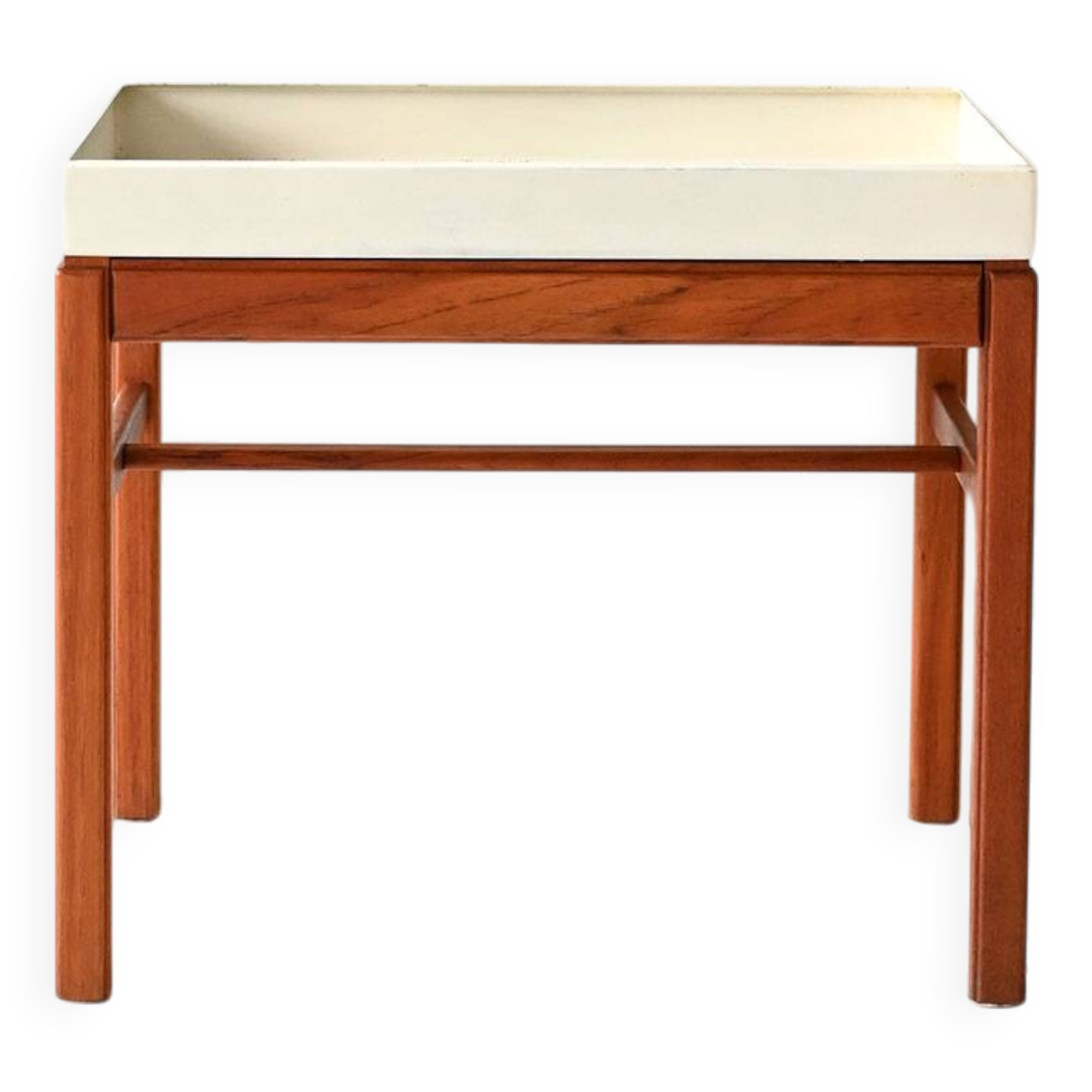 Vintage Scandinavian teak and metal planter