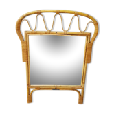 60's rattan mirror  61x82cm