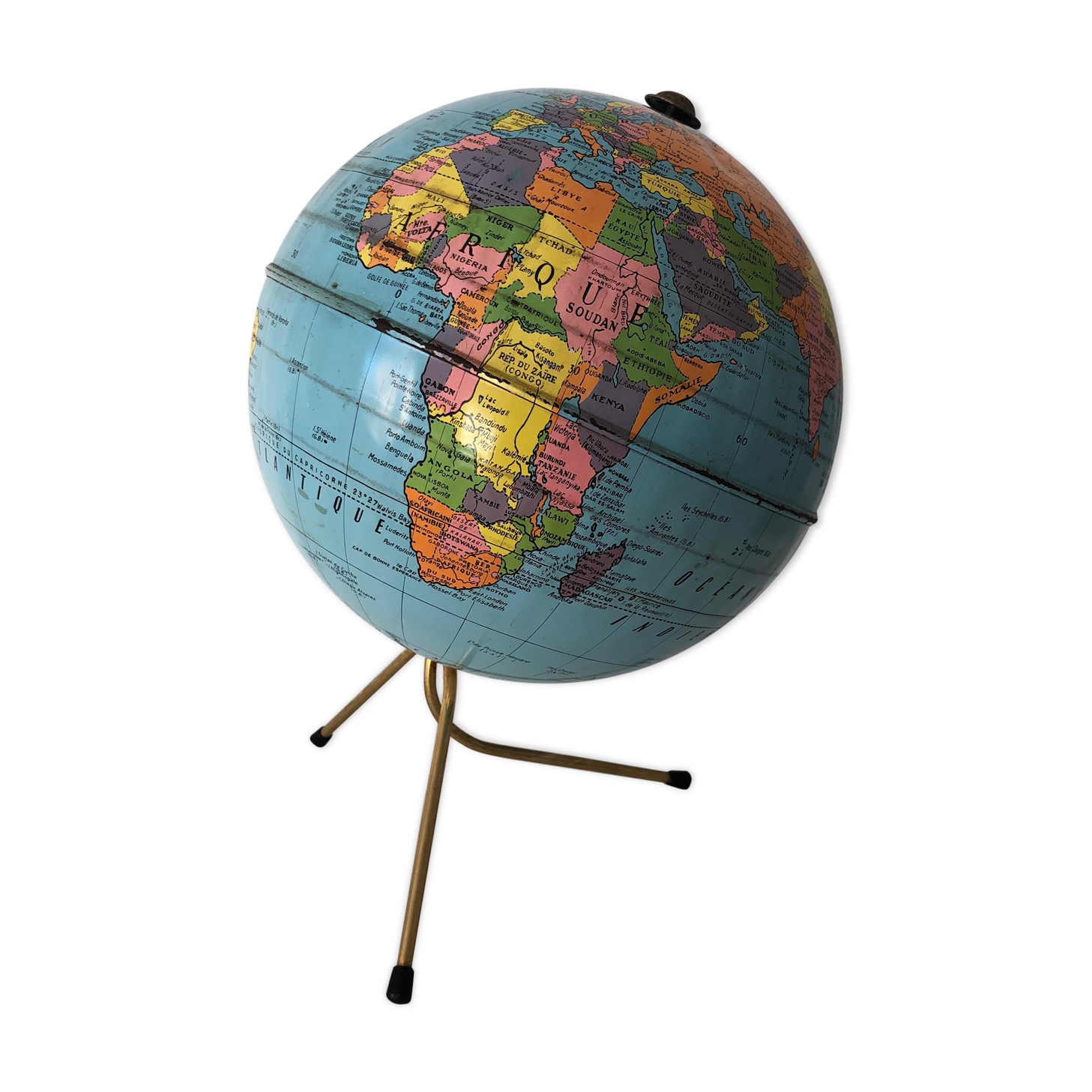 Globe Taride tripod 29cm vintage 1960
